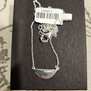 Sterling silver "Feminist" Necklace